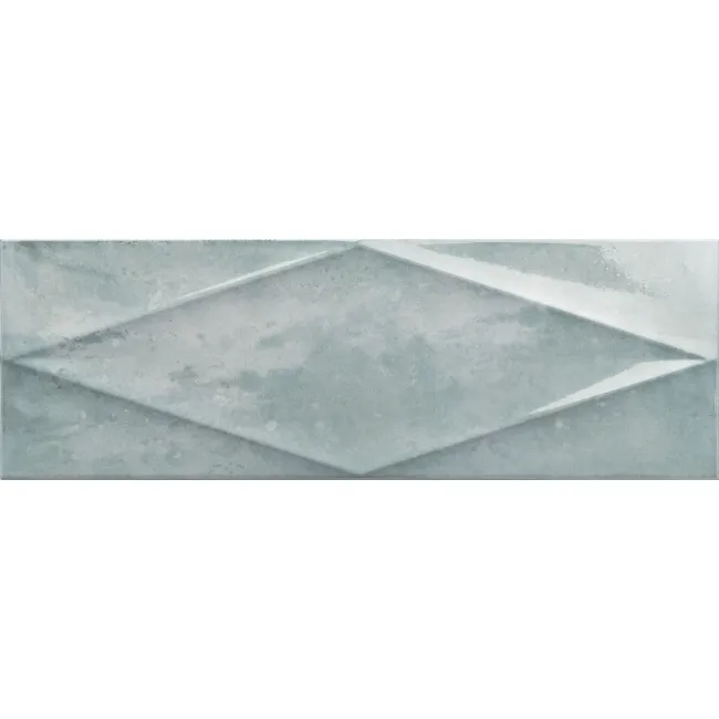 Zellige Ocean Blue Diamond Decor Gloss Porcelain Tile