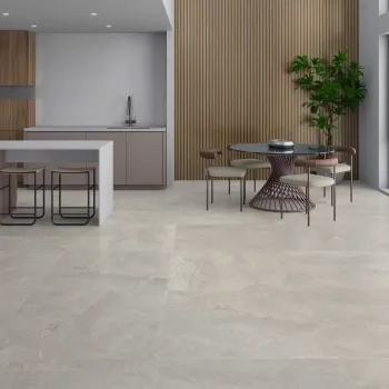 The Rock Cream Stone Effect Matt Porcelain Floor Tile