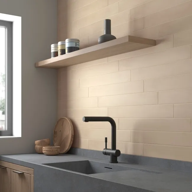 Stonella Beige Stone Effect Matt Porcelain Wall and Floor Tile