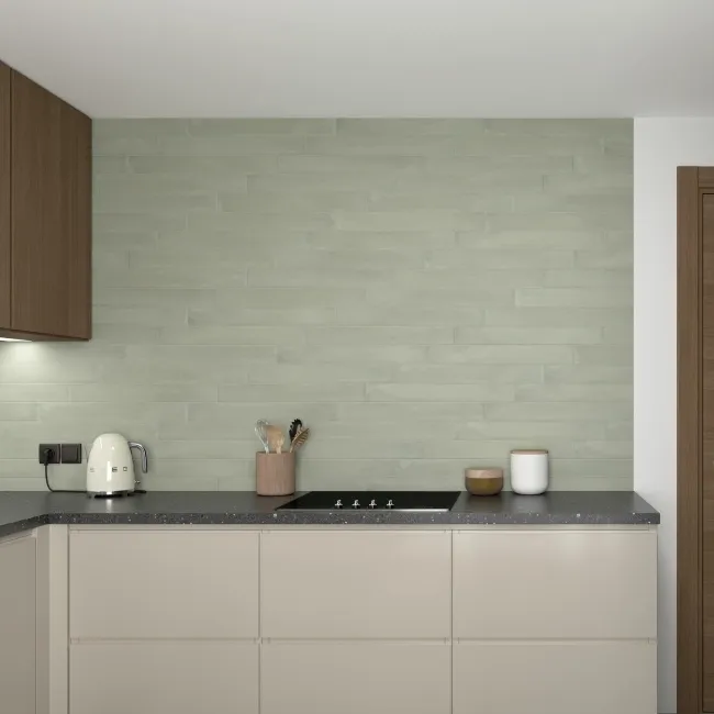 Stonella Green Stone Effect Matt Porcelain Wall and Floor Tile