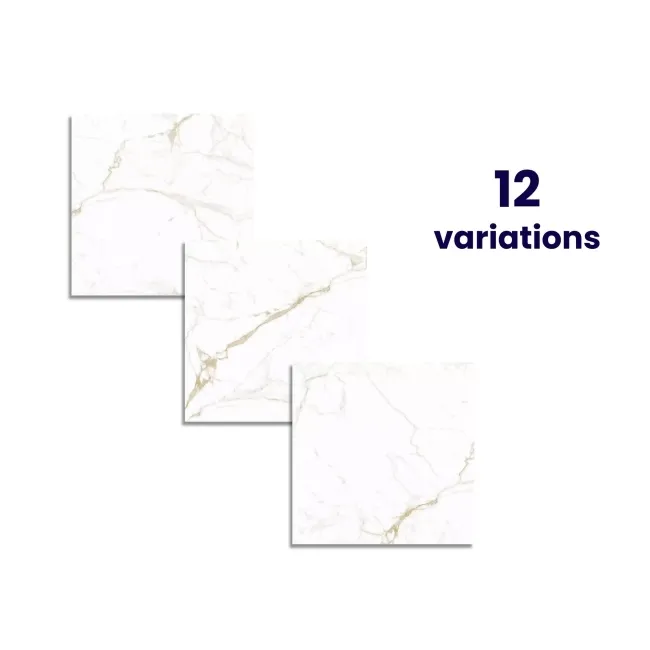 Carrera Gold Marble Effect Rectified Large Polished Porcelain Floor Tile