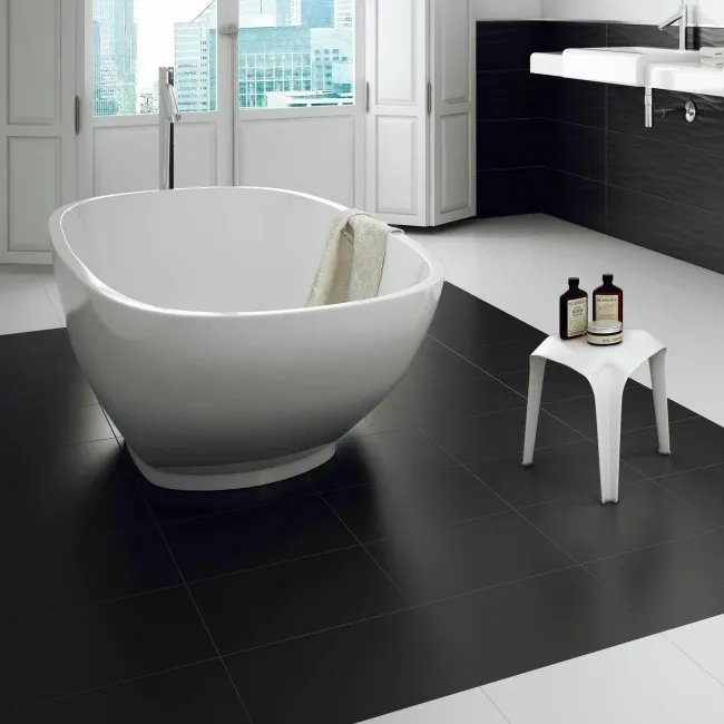 Chess Black Matt Ceramic Floor Tile