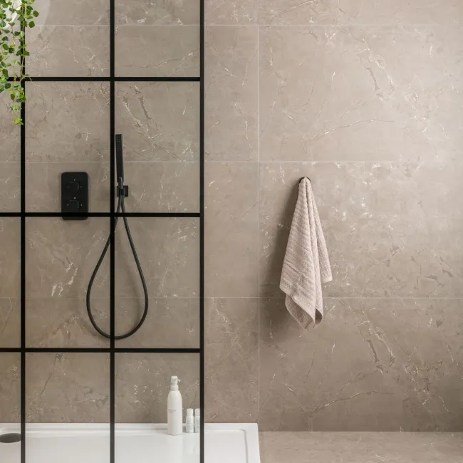 Neeko Taupe Stone Effect Matt Porcelain Tile
