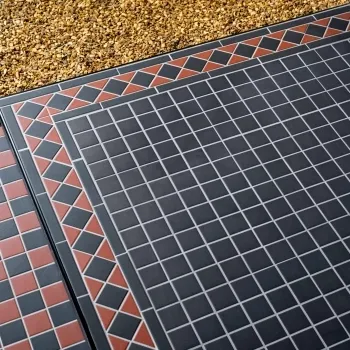 Victoria Black Mosaic 291x291 Patio Roomset