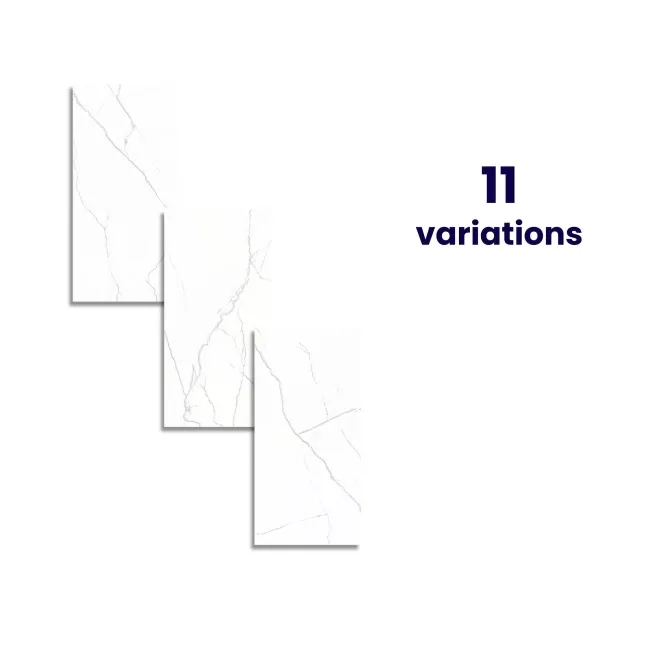 Roca Lincoln White Marble Effect Matt Porcelain Wall & Floor Tile