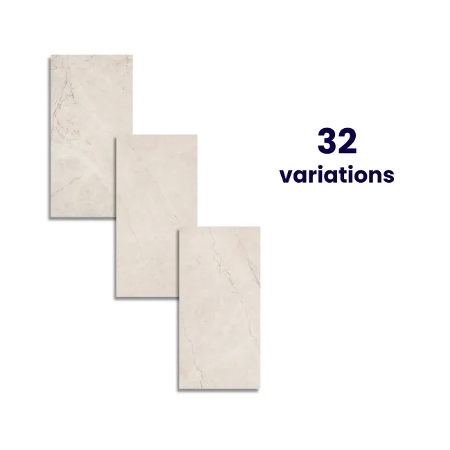 Roca Crema Delicato Marble Effect Matt Porcelain Tile