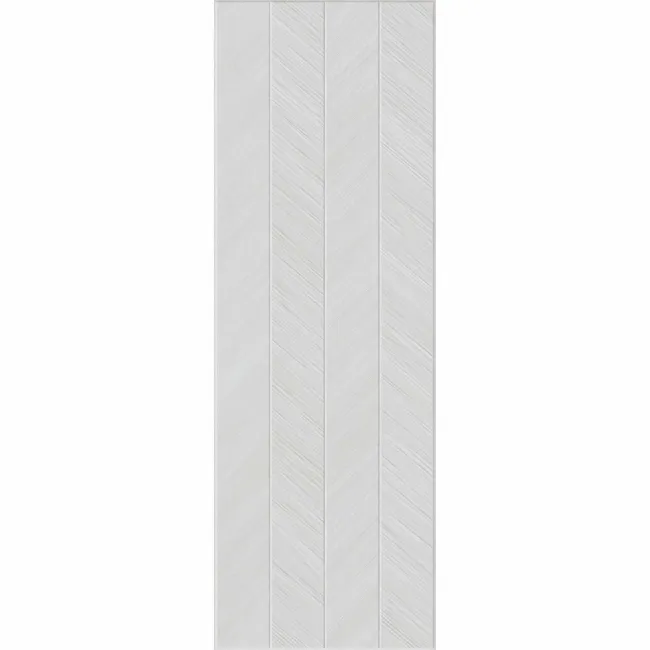 Bercy Chevron Decor Light Grey Concrete Effect Matt Ceramic Wall Tile