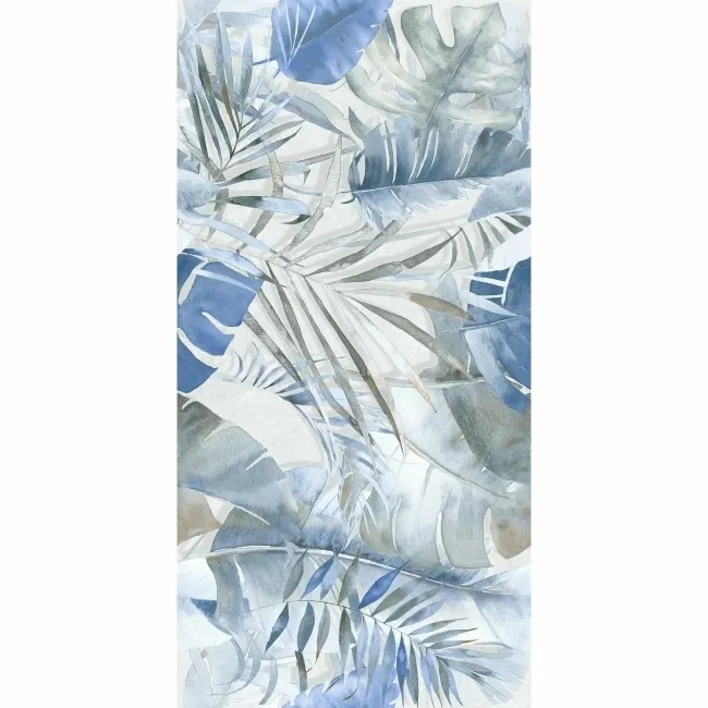 Lifefull Blue Floral Decor Matt Porcelain Wall Tile