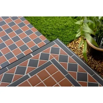 Victoria Red & Black Corner 238x290 Patio Roomset