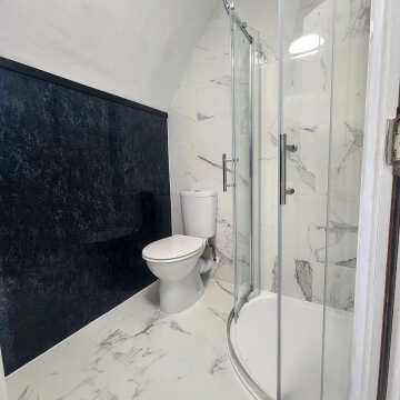 Carrara White Gloss Marble Effect Ceramic Floor Tile