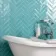 Victorian Style Aquamarine Gloss Porcelain Wall Tile