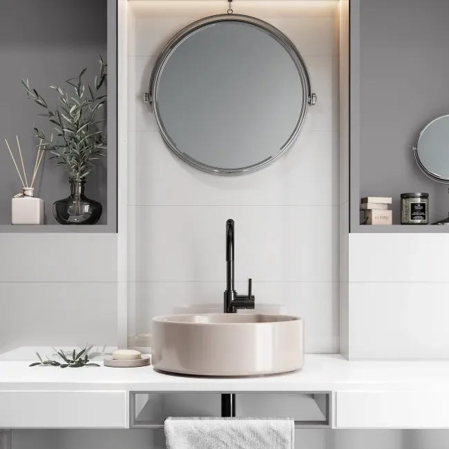 White Plain Gloss Ceramic Wall Tile