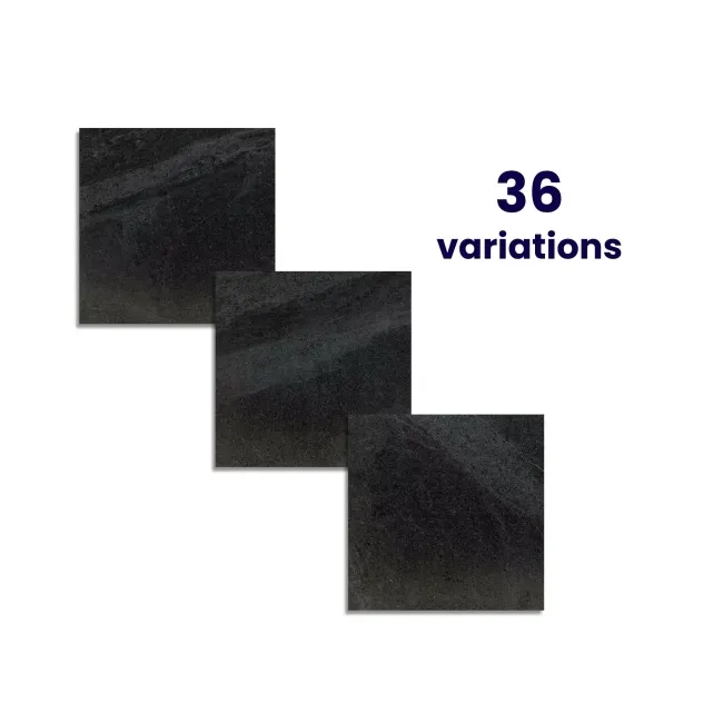 Galaxy Night Black Stone Effect Semi Polished Porcelain Tile