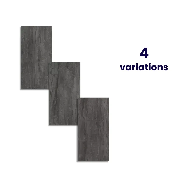 Boscostone Anthracite Rectified Matt Stone Effect Porcelain Wall and Floor Tile