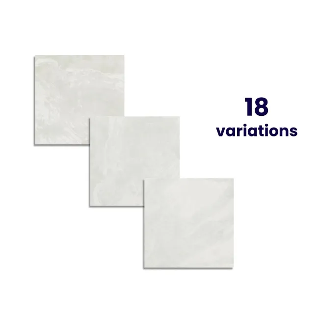 Mustang White Slate Effect Matt Porcelain Floor Tile