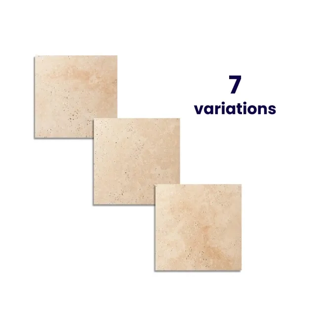 Classic Beige Travertine Effect Matt Porcelain Outdoor Slab Tile