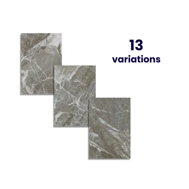 Chantal Grey Marble Effect Matt Porcelain Large Outdoor Slab Tile