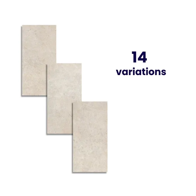 Roca Limestone Effect Ivory Matt Large Porcelain Wall & Floor Tile