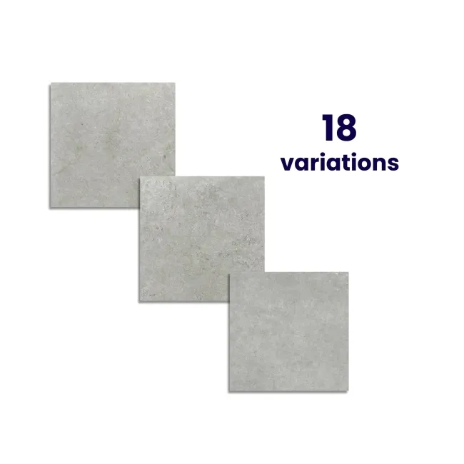 Roca Limestone Effect Grey Matt Porcelain Floor Tile