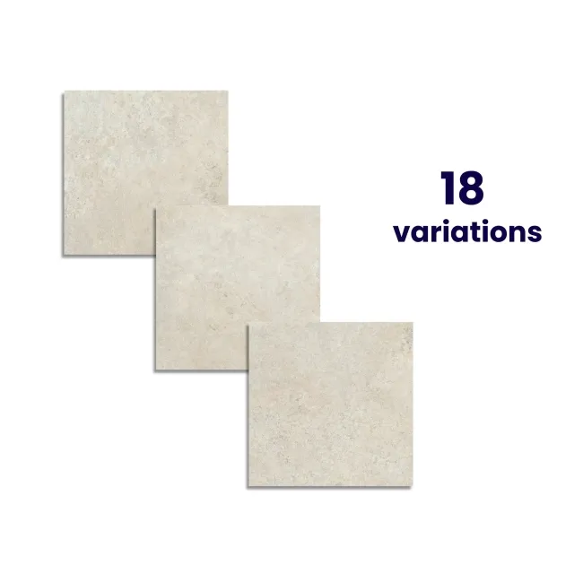 Roca Limestone Effect Ivory Matt Porcelain Floor Tile