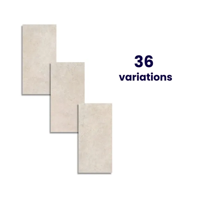 Roca Limestone Effect Ivory Matt Porcelain Wall & Floor Tile