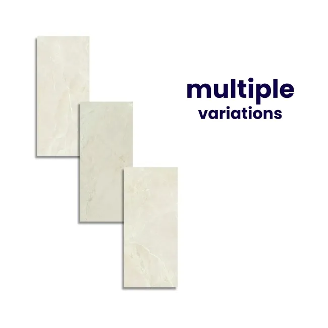 Fior Di Bosco Ivory Marble Effect Gloss Ceramic Wall Tile