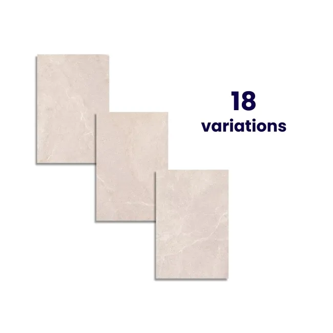 Lucca Flagstone Ivory Chiselled Stone Effect Porcelain Tile