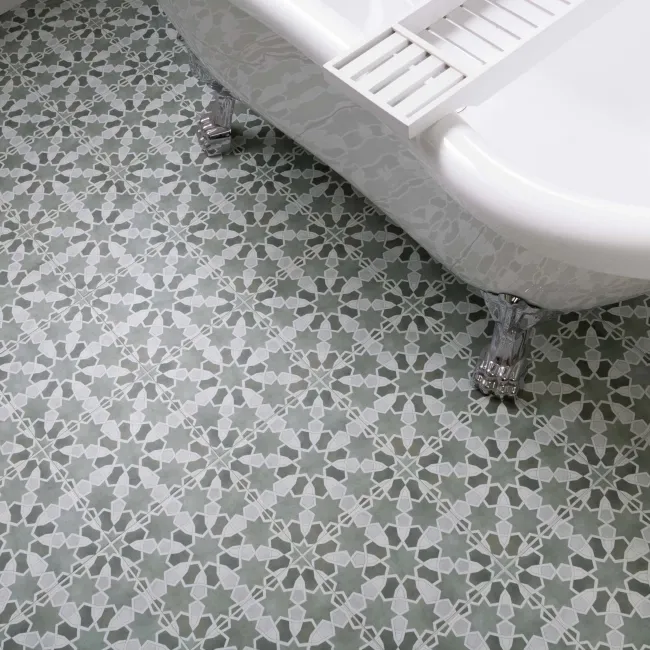 Agadir Green Pattern Matt Ceramic Floor Tile