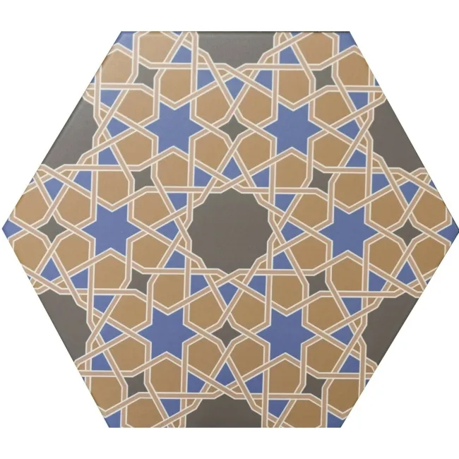 Andalucia Hexagon Patterned Porcelain Wall And Floor Tiles