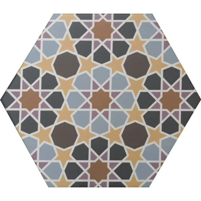 Andalucia Hexagon Patterned Porcelain Wall And Floor Tiles