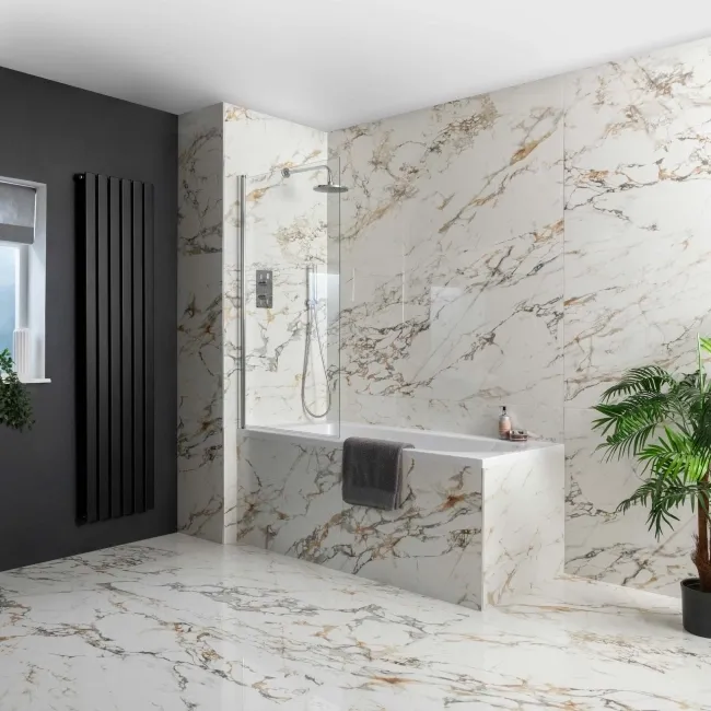 Bellagio Gold Marble Effect Polished Porcelain Large Wall and Floor Tile