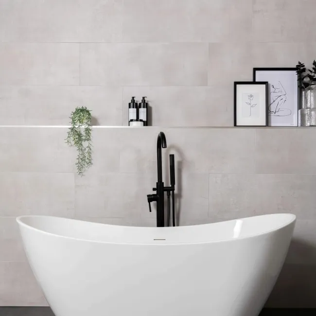 Bercy Grey Concrete Effect Matt Ceramic Wall Tile