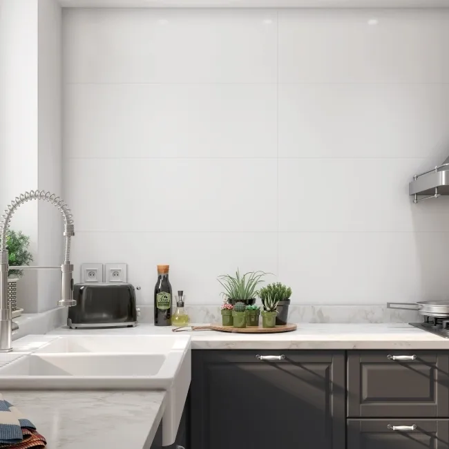 White Plain Matt Ceramic Wall Tile