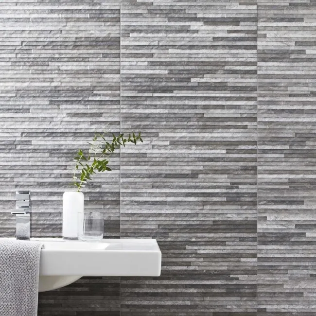 Brix Grey Split Face Effect Matt Ceramic Wall Tile