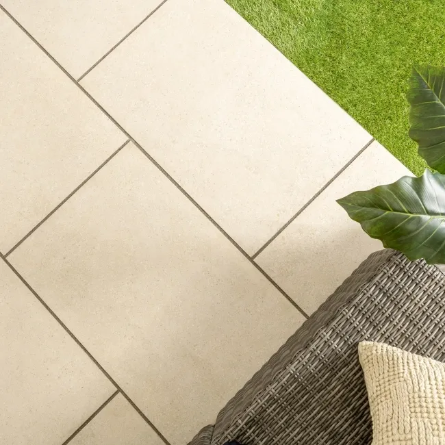 Corten Ivory Limestone Effect Matt Porcelain Outdoor Slab