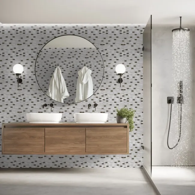Georgia Oyster Pearl Glass Mosaic