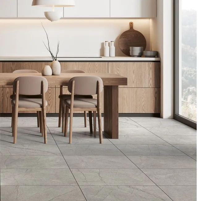 Tundra Grey Limestone Effect Matt Porcelain Floor Tile