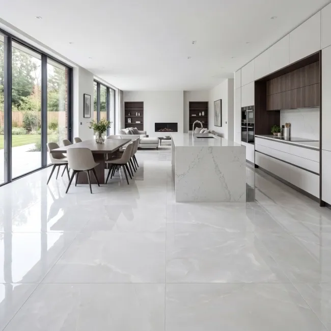 Precious Grey Onyx Marble Effect Polished Large Porcelain Tile