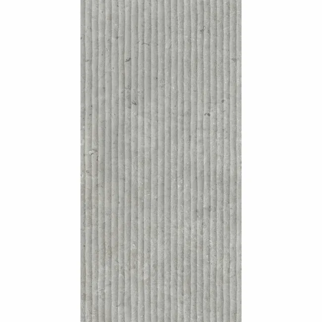 Roca Limestone Effect Decor Grey Matt Ceramic Wall Tile