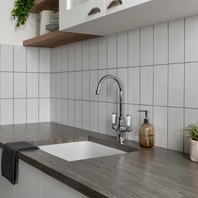 Metro Flat Ceramic White Matt Wall Metro Tiles