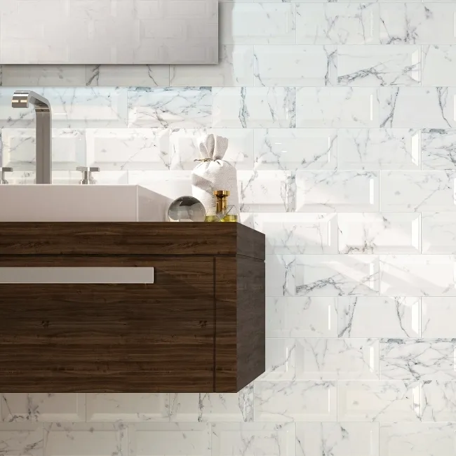 Metro Stone Effect Marble Wall Metro Tiles