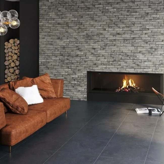 Muse Dark Grey Italian Matt Porcelain Floor Tiles