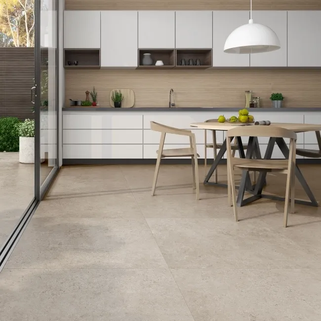 Roca Limestone Effect Ivory Matt Large Porcelain Floor Tile