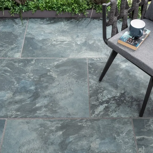 Slate Way Blue Matt Porcelain Outdoor Slab