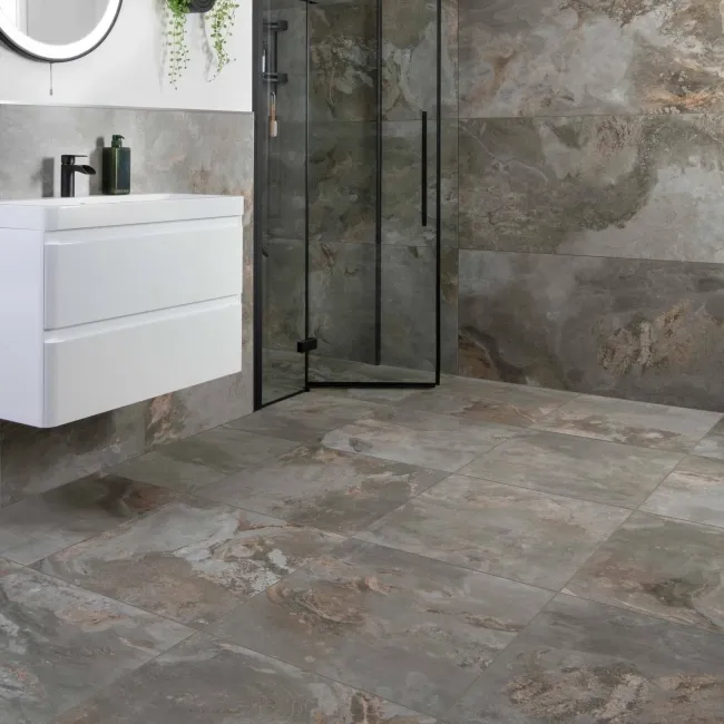 Slate Way Grey Matt Porcelain Floor Tile