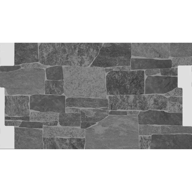 Stones Anthracite Dry Wall Effect Porcelain Wall Cladding Tile