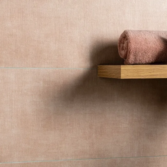 Tapiz Pink Matt Hessian Effect Ceramic Wall Tile