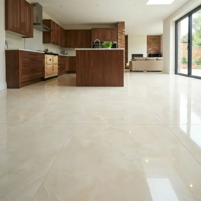 Precious Ivory Onyx Marble Effect Polished Large Porcelain Tile