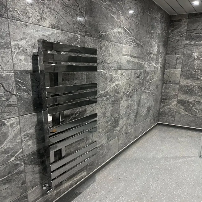 Bernini Grey Gloss Marble Effect Ceramic Wall Tile