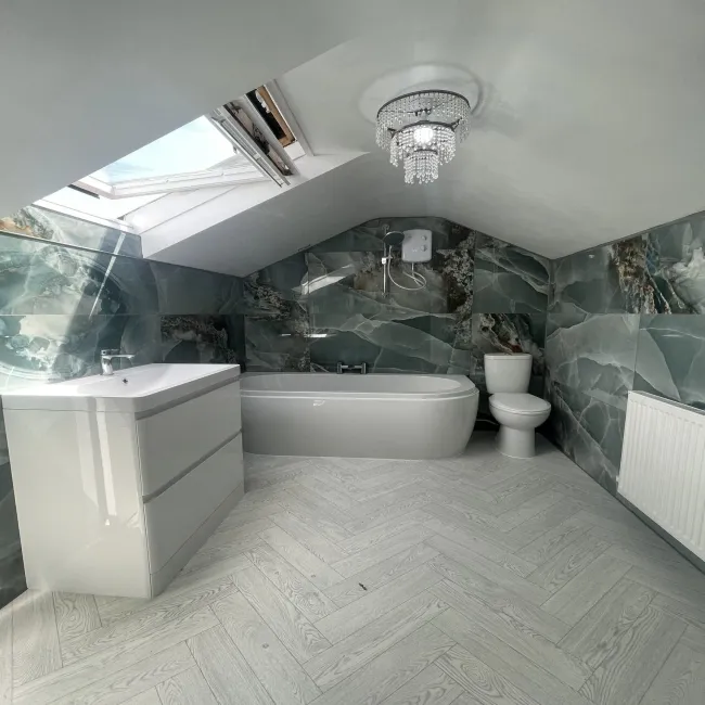 Onyx Marble Effect Turquoise Green Polished Porcelain Wall and Floor Tile